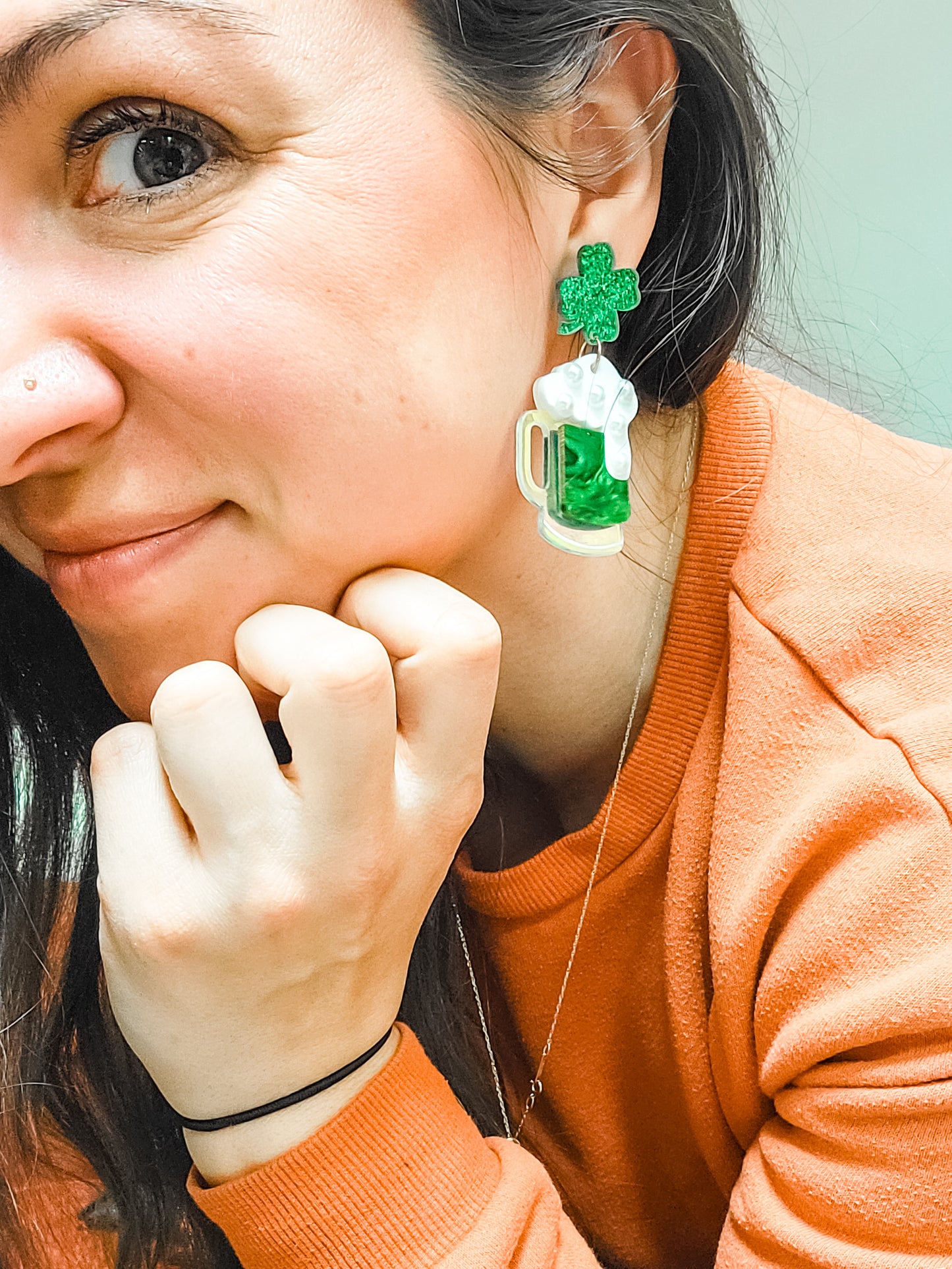 Earrings - Acrylic St. Patrick's Day Beer Mug