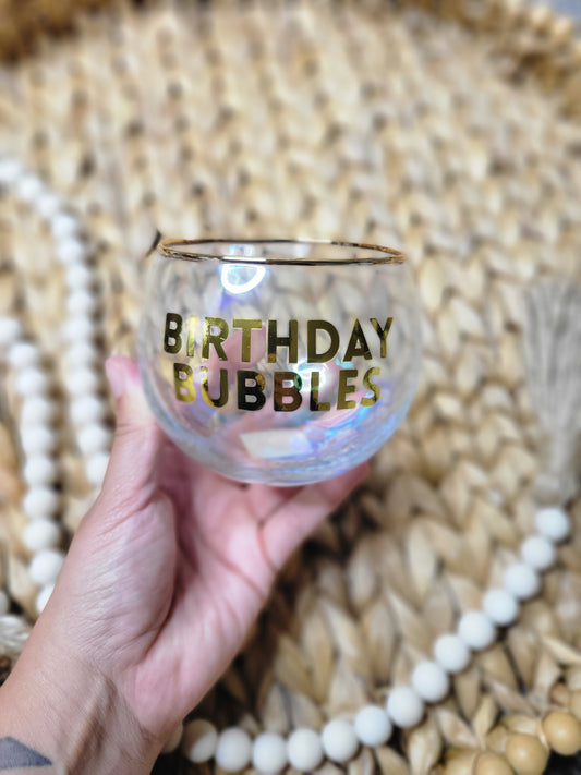 Cocktail glass - birthday bubbles