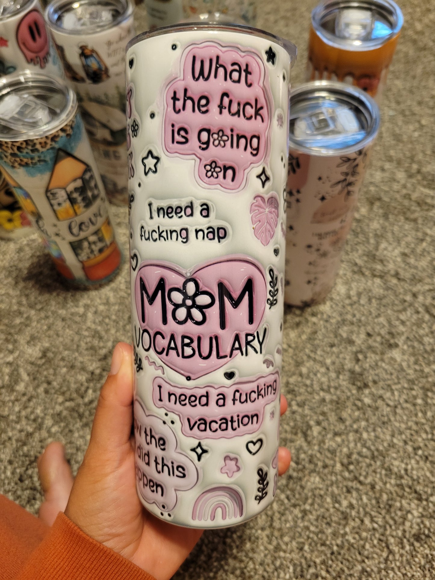 Tumbler - 20 oz mom vocab