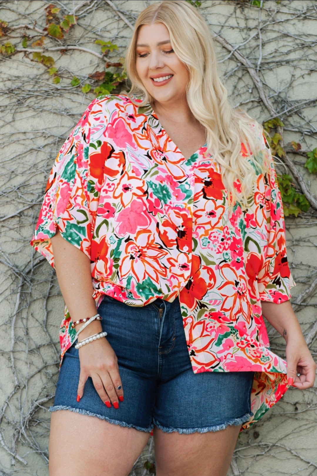 Blouse- floral flowy relaxed fit