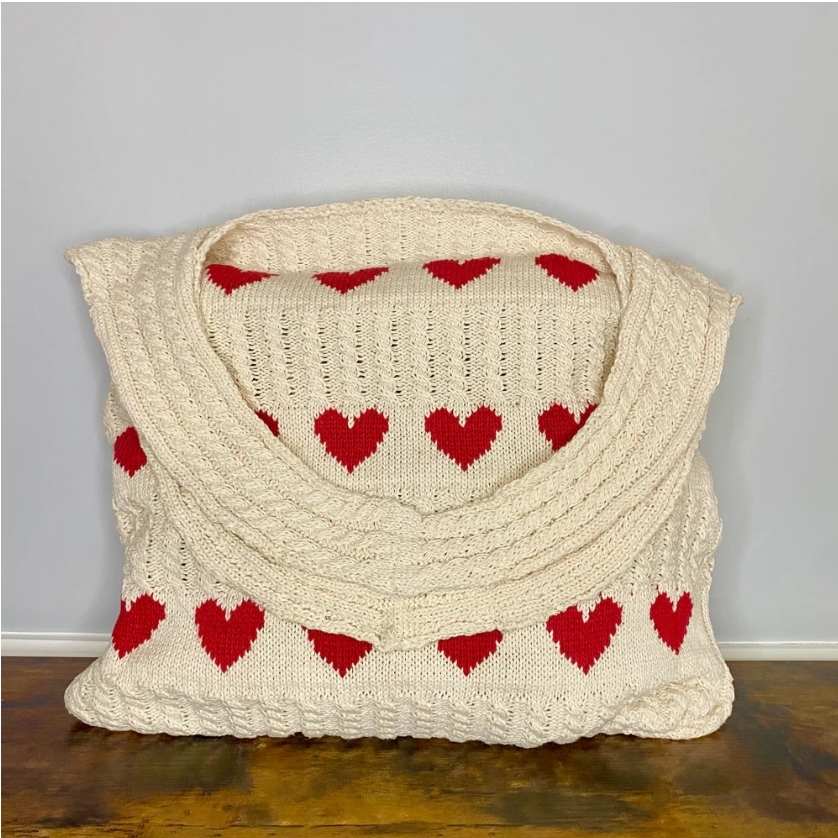 Tote Bag - Sweater Knit Heart