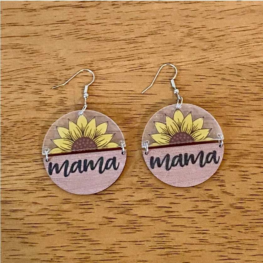 Mama Sunflower Earring