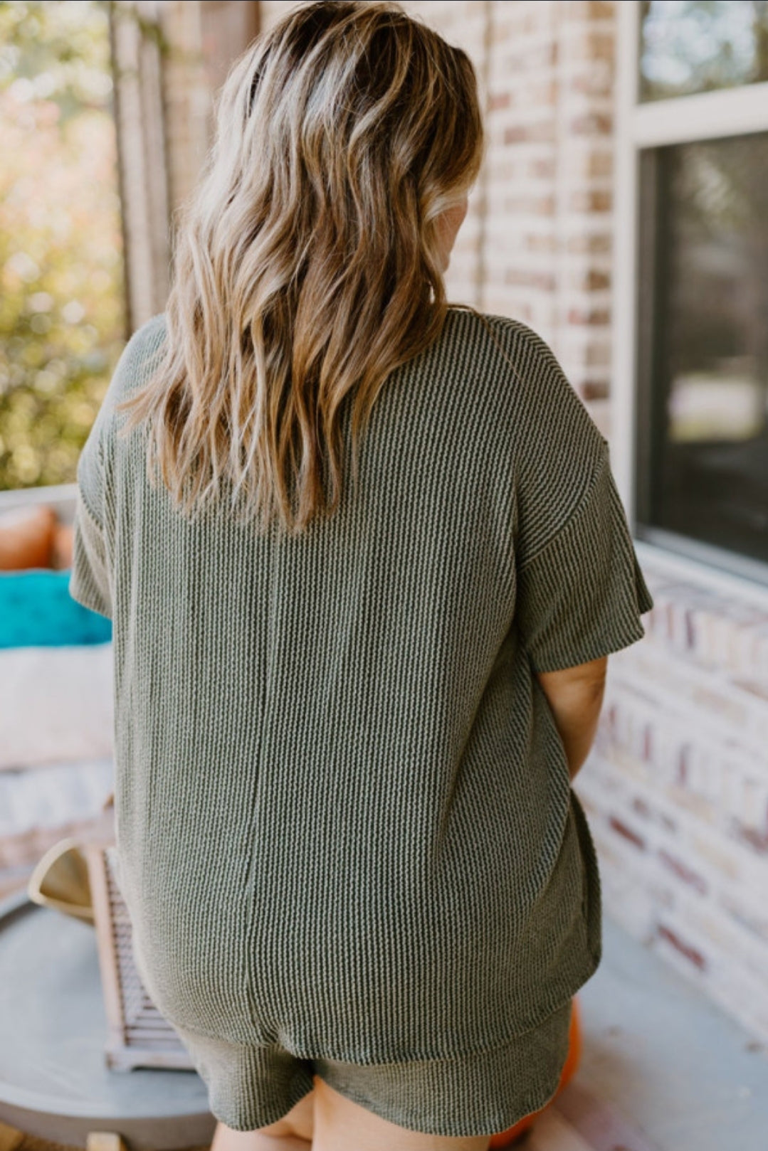 Green t/shorts set