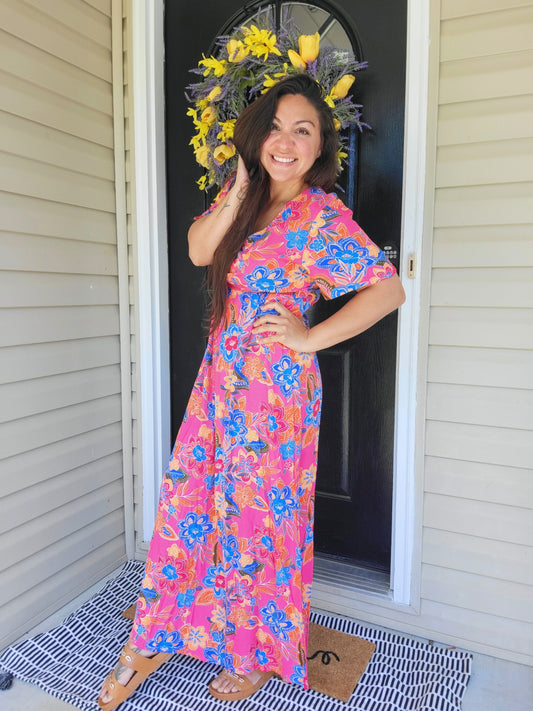 Dress - vneck maxi