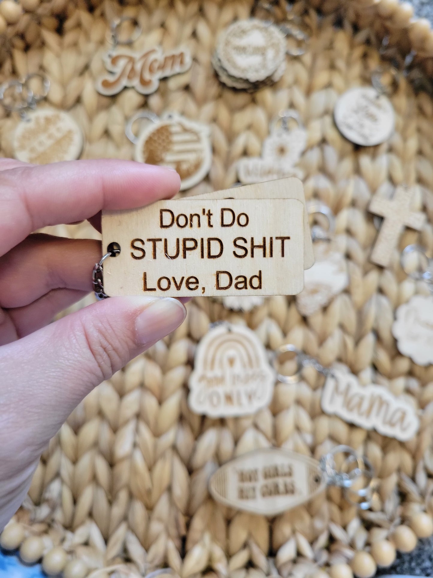 Keychains - wood laser cut